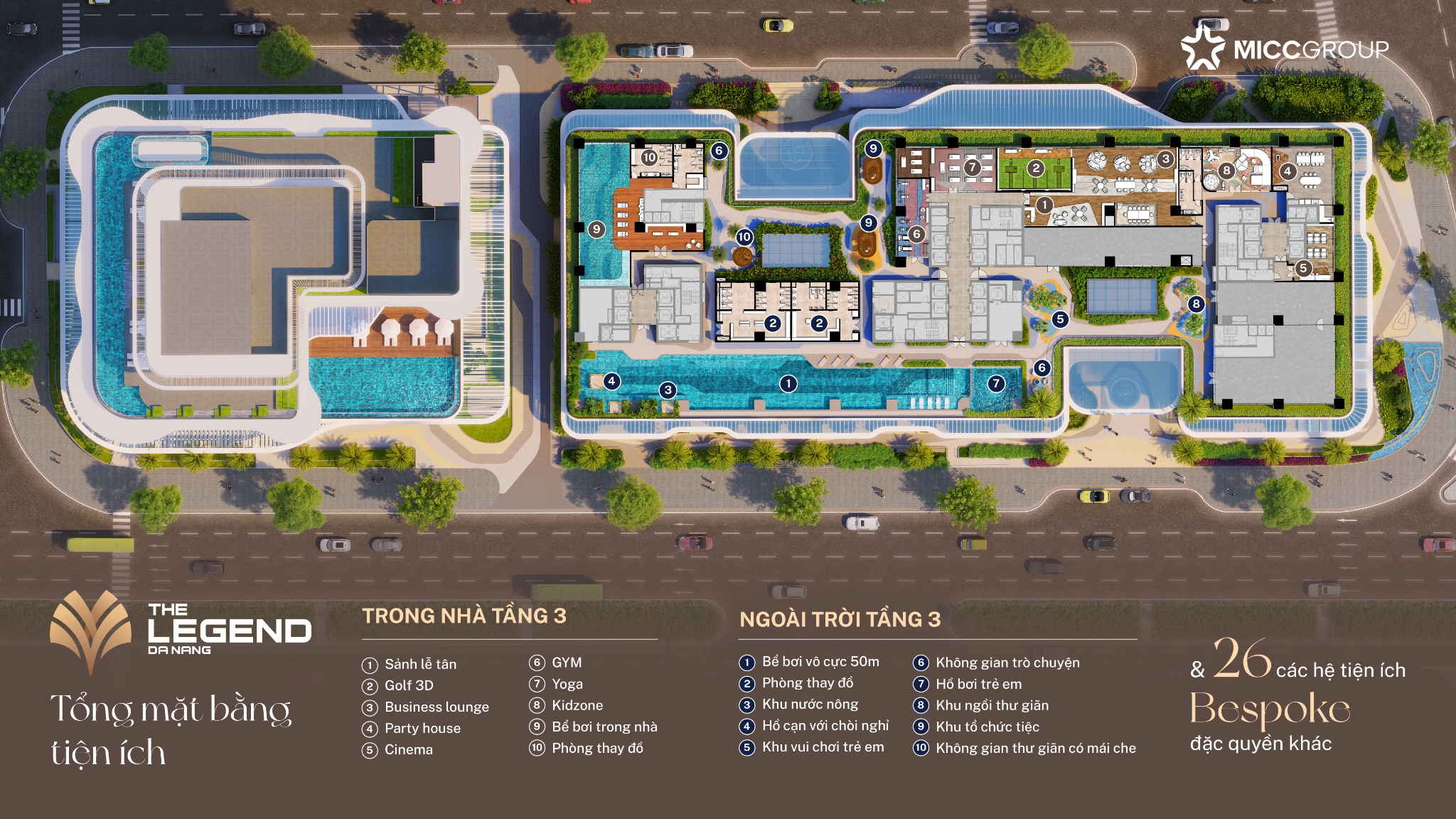 1. Mặt bằng tiện ích